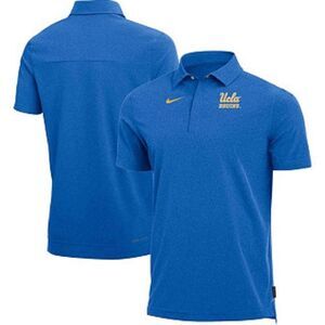 New Nike UCLA Bruins Dri-Fit Button Polo Royal Blue Men Size XL (DM0905-403)